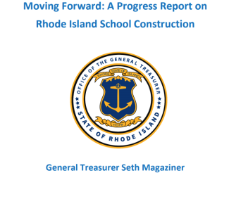 Cover page of Progress Report on Rhode Island School Construction