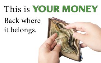 Money in a wallet where it belongs